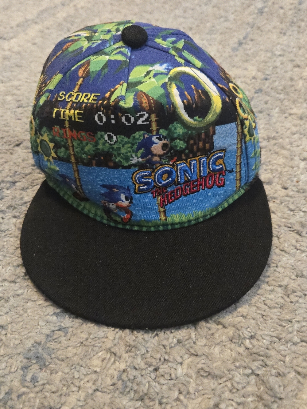 Youth official SEGA Sonic the Hedgehog "Green Hill Zone" All-Over Print Hat